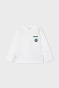 Mayoral longsleeve dziecięcy bawełniany biały 4006
