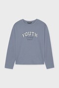 Mayoral longsleeve dziecięcy bawełniany niebieski 842