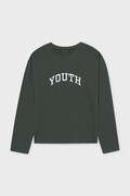 Mayoral longsleeve dziecięcy bawełniany zielony 842