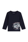Guess longsleeve dziecięcy bawełniany granatowy N6YI14 K3802