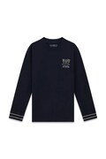Guess longsleeve dziecięcy bawełniany granatowy L6YI32 K3783