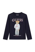 Guess longsleeve dziecięcy bawełniany granatowy L6YI20 K3752