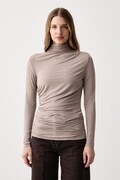 Sisley μακρυμάνικο γυναικείο με μοντάλ μπεζ 3U1NL200X