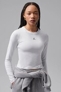 Jordan longsleeve damski z bawełną Brooklyn Essentials biały IM7353.100