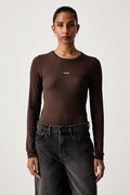 Guess Jeans longsleeve damski z bawełną brązowy W6BP05 K5470