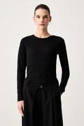 Marc O'Polo longsleeve damski bawełniany z elastanem czarny 5000007890