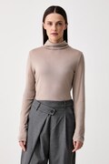 Marc O'Polo longsleeve damski z lyocellu beżowy 5000010384