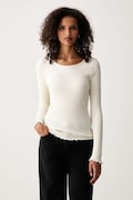 Marc O'Polo longsleeve damski bawełniany beżowy 5000007068