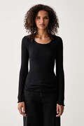 Marc O'Polo longsleeve damski bawełniany czarny 5000007068