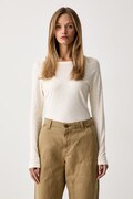 Marc O'Polo longsleeve damski bawełniany beżowy 5000007060