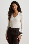 Lauren Ralph Lauren longsleeve damski z bawełną beżowy 200B27402