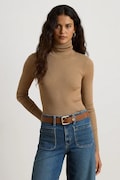 Lauren Ralph Lauren longsleeve damski z bawełną beżowy 200B22258