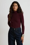 Lauren Ralph Lauren longsleeve damski z bawełną bordowy 200B22258