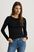 Lauren Ralph Lauren longsleeve damski z bawełną czarny 200680399
