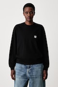 Carhartt WIP t-shirt da donna in cotone Pocket Small Heart T-Shirt nero I037167