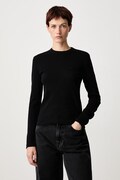 Carhartt WIP блуза с дълги ръкави дамска от памук с еластан Philipa T-Shirt черна I037165