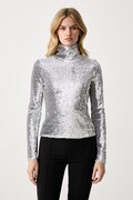 Patrizia Pepe bluzka damska srebrna 2M0049 J0090