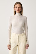 Patrizia Pepe longsleeve damski wełniany beżowy 2M0014 J0084