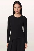 AllSaints cămașă lougewear pentru femei din modal STEVIE HAVEN LS TEE neagră W041JF