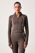 Under Armour bluza rozpinana damska Meridian Contour brązowa 6015247