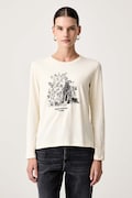 Weekend Max Mara longsleeve damski bawełniany z elastanem WKDCESTINO beżowy 2625946042600