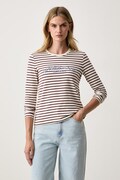 Weekend Max Mara longsleeve damski bawełniany z elastanem WKDCESTINO bordowy 2625946042600