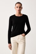 Weekend Max Mara longsleeve damski z wiskozą WKDMULTIE czarny 2625946032600