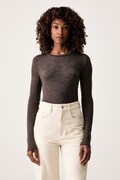 Weekend Max Mara μακρυμάνικο γυναικείο με μαλλί WKDPATTO καφέ 2625946022600