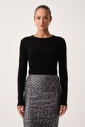Weekend Max Mara longsleeve damski z wełną WKDPATTO czarny 2625946022600
