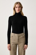 Weekend Max Mara longsleeve damski z wiskozą WKDMULTIF czarny 2625946012600