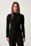 Lacoste longsleeve damski bawełniany czarny TF3164