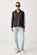Lacoste longsleeve damski bordowy DF8327