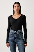 Tommy Jeans longsleeve damski z wiskozą czarny DW0DW23259