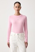 Tommy Jeans longsleeve damski z bawełną różowy DW0DW23248
