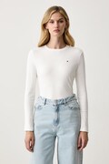 Tommy Hilfiger majica dugih rukava ženska pamučna bež WW0WW53689