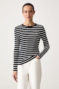 Tommy Hilfiger longsleeve damski bawełniany granatowy WW0WW53689