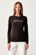 Armani Exchange majica dugih rukava ženska pamučna smeđa XW002761 AF23954