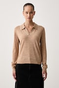 United Colors of Benetton sweter damski wełniany beżowy 1IOVE301V