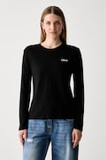 Liu Jo longsleeve damski bawełniany czarny WF6451 J6308