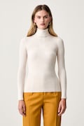 Elisabetta Franchi sweter damski wełniany beżowy MK18B66E2