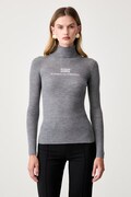 Elisabetta Franchi sweter damski wełniany szary MK18B66E2