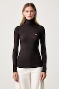 Elisabetta Franchi loungewear pulover ženski z lyocellom rjav MK05B66E2