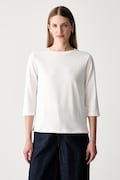 Weekend Max Mara longsleeve damski bawełniany z elastanem WKDMULTIA biały 2625946021600