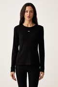 DKNY longsleeve damski z bawełną czarny YI20125