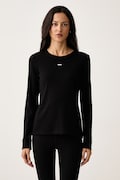 DKNY longsleeve damski z bawełną czarny YI20125