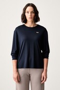EA7 Emporio Armani longsleeve damski z wiskozą granatowy AF13919.7W001652