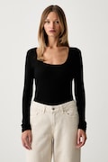 Patrizia Pepe longsleeve damski z wełną czarny 8M0228 J0072