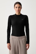 Puma блуза с дълги ръкави дамска с памук HER черна 694025