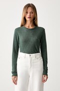 Marc O'Polo longsleeve sportowy damski bawełniany zielony 5000014799