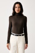 Marc O'Polo longsleeve damski z modalem brązowy 5000012921